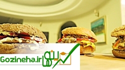 روش تهیه همبرگر مرغ معروف به چیکن برگر یک غذای خوشمزه