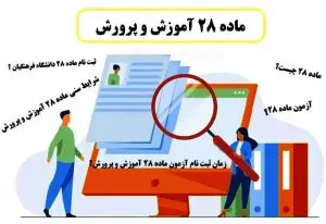 جذب نیرو از طریق آزمون ماده 28 آموزش و پرورش و سوالات آزمون (ماده ۲۸ جدید)