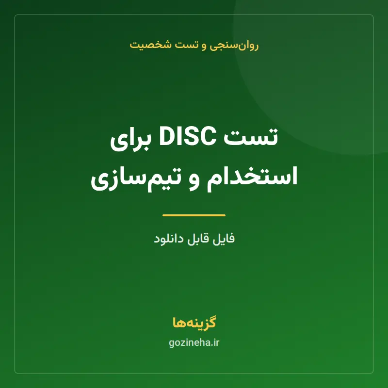 تست DISC برای استخدام و تیمسازی