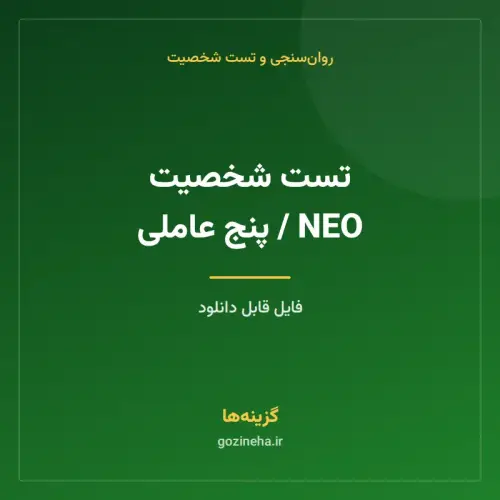 جلد فایل تست شخصیت NEO / پنج عاملی