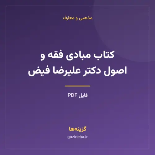 جلد فایل کتاب مبادی فقه و اصول دکتر علیرضا فیض (PDF)